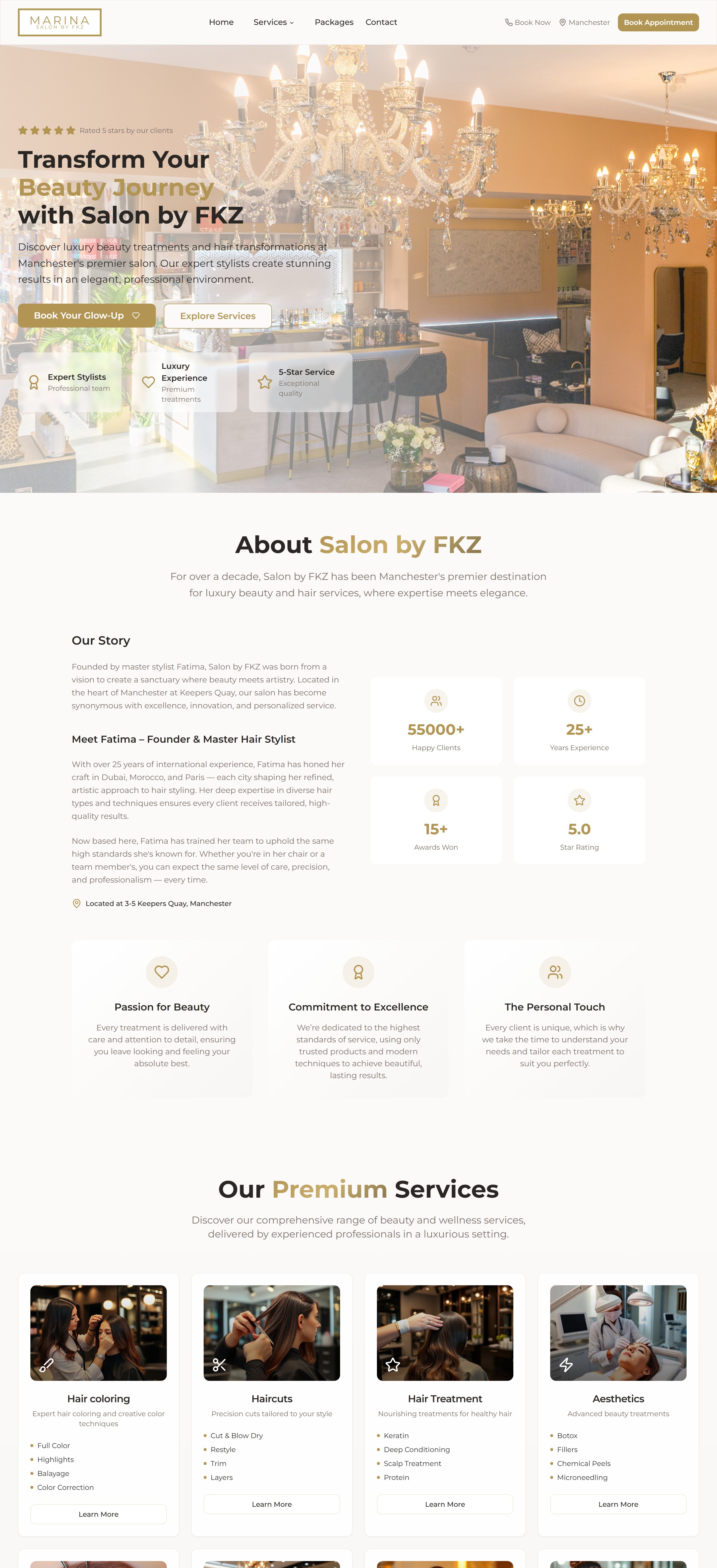 Salon by FKZ website screenshot