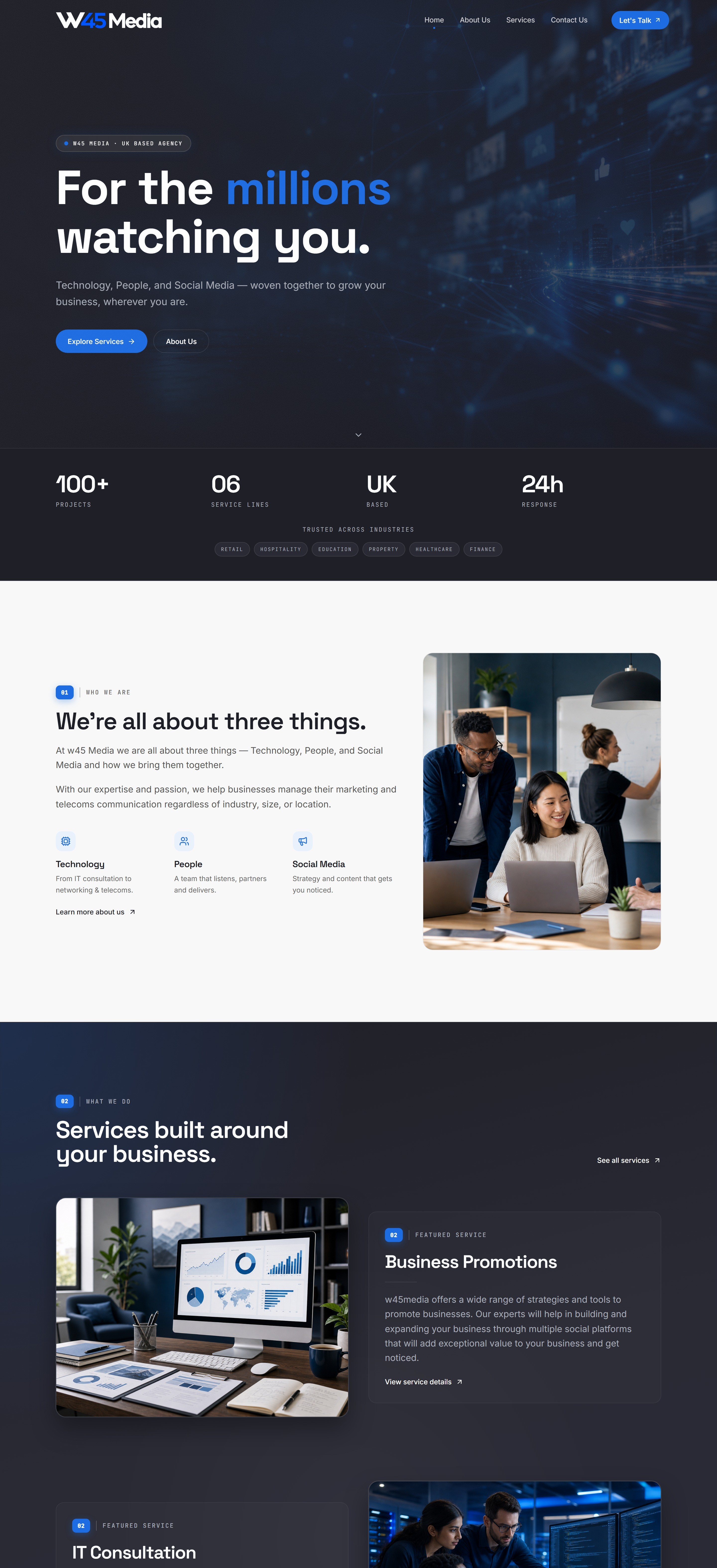 W45 Media website screenshot