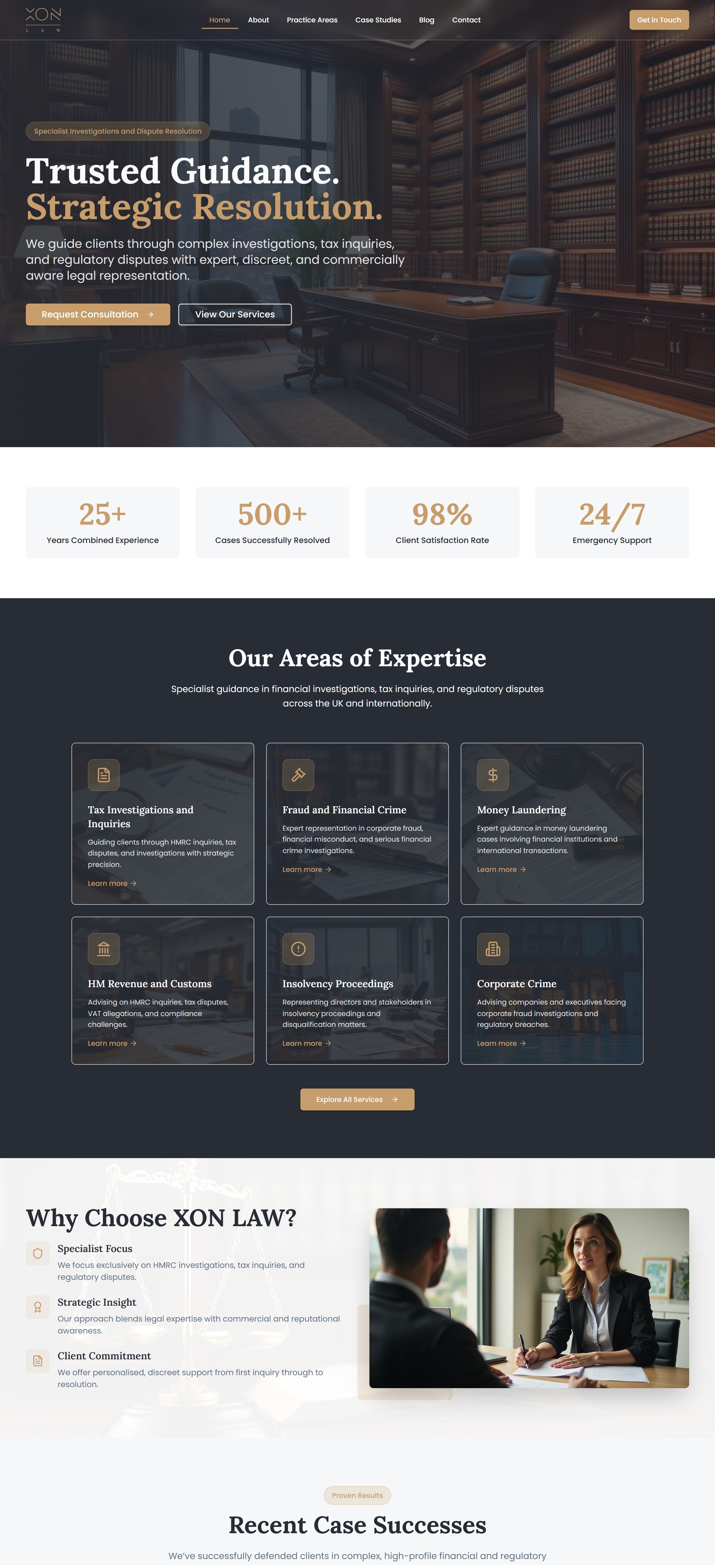 Xon Law website screenshot